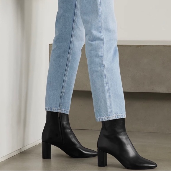 🤎💜 Saint Laurent 💜🤎 DARK VIOLET Vertigo STELLA Lou Ankle Zipper Boots sz 35! - Picture 2 of 16